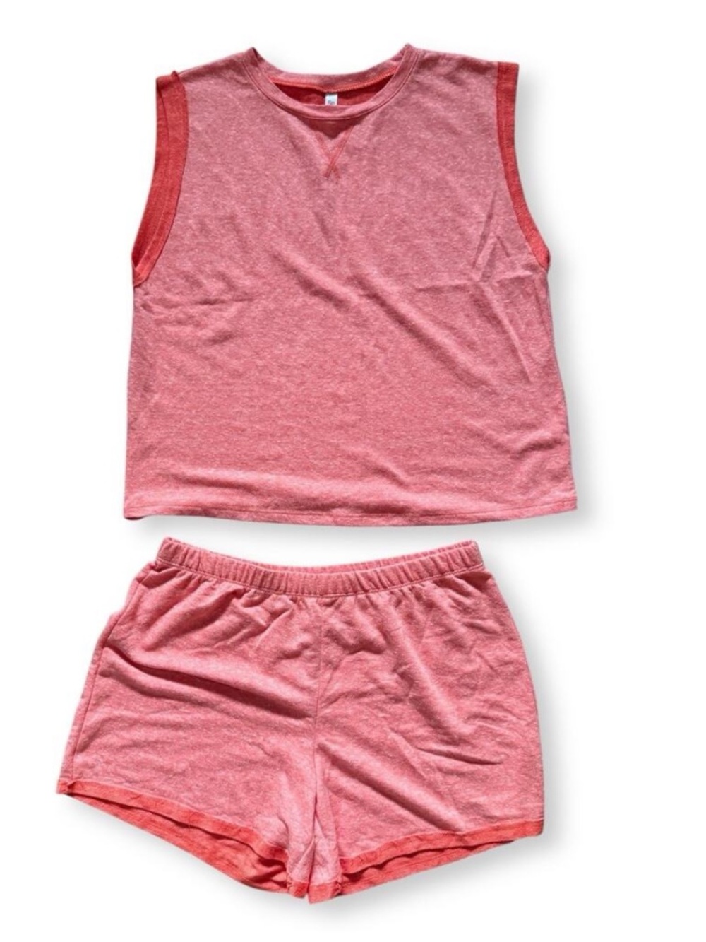 SO French Terry Pajama Lounge Set Coral Pink Women’s Medium
